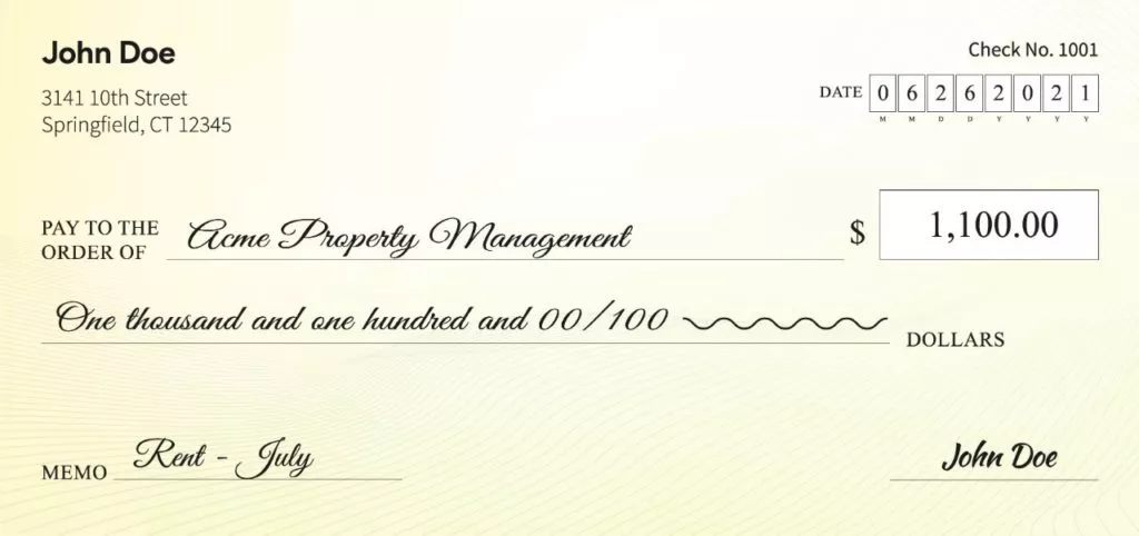 JUST A FRIENDLY REMINDER ON HOW TO ACCURATELY COMPLETE A RENT CHECK 